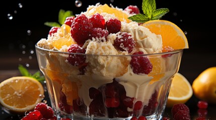 Melted Fruit Vanilla Ice Cream Top, Background Images, Hd Wallpapers, Background Image