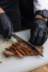 Perfect Grilled T-Bone Steak. Close-up
