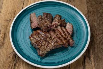Perfect Grilled T-Bone Steak. Close-up