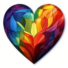 Heart Shaped Pride Flag. Heart Shaped. Pride Flag. LGBT Flag. Sticker. Logotype. Pride Month. 