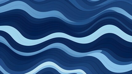 Minimalistic Background of abstract Waves in navy blue Colors. Creative Retro Wallpaper