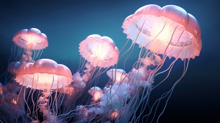 jelly fish swimming in aquarium