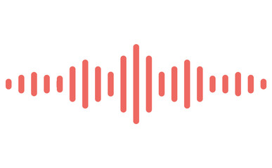 Sound wave audio radio music voice waveform podcast concept. Vector flat graphic design illustration - obrazy, fototapety, plakaty