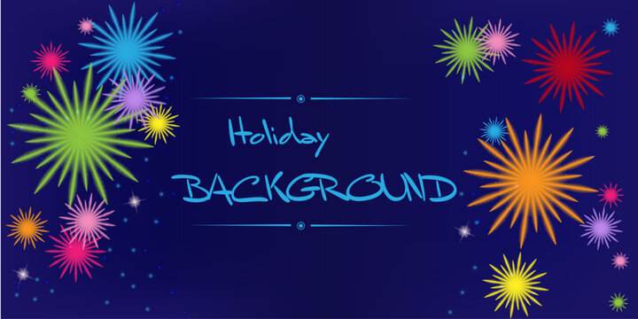 Festive background with fireworks for decoration of greetings, banners, posters, posters, postcards and thematic designs