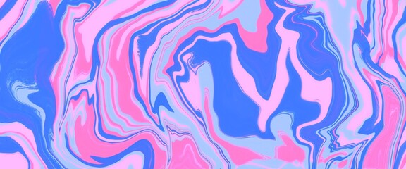 Illustration of an abstract painting of flowing fluid