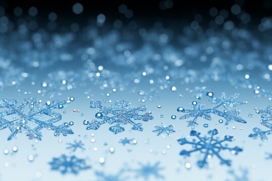 snowflakes gracefully decorating a winter wonderland Christmas snow light background