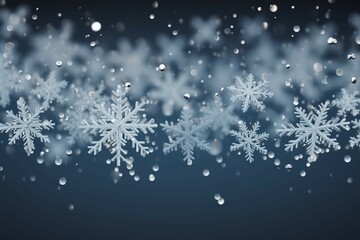 Fototapeta na wymiar snowflakes gracefully decorating a winter wonderland Christmas snow light background