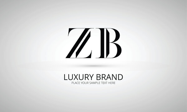 ZB Z zb initial logo | initial based abstract modern minimal creative logo, vector template image. luxury logotype logo, real estate homie logo. typography logo. initials logo