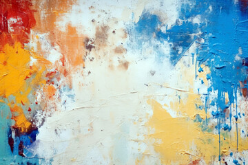 abstract background, colorful paint smudges on canvas