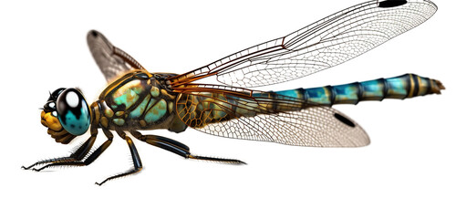 Dragonfly on a light background. Generative artificial intelligence