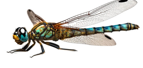 Dragonfly on a light background. Generative artificial intelligence