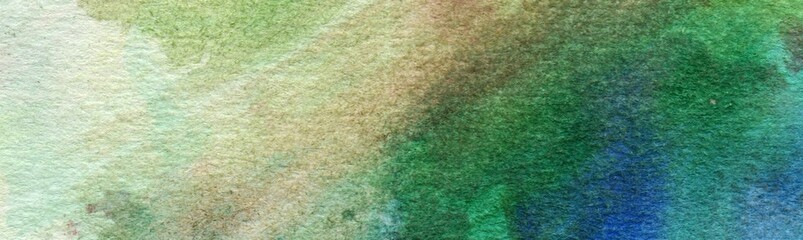 Green watercolor abstract background for grunge design, vintage card, templates