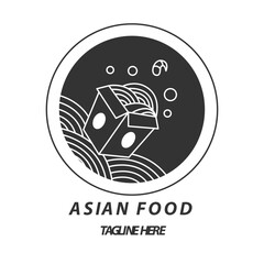 LOGO icon asian food cafe isolated vector design