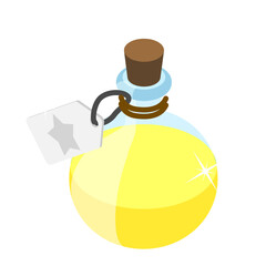 3D Isometric Flat Vector Set of Magic Potions, Bottles with Alchemist Elixir. Item 5