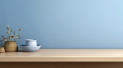 Fototapeta premium Empty table with copy space. Blank backdrop, abstract place - business decoration for shop or product.
