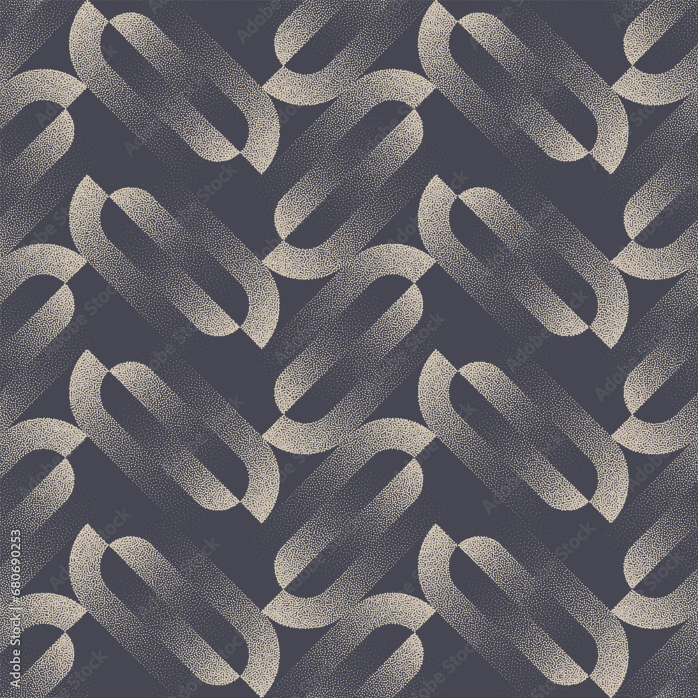 Poster 1950s 1960s 1970s old fashioned seamless pattern vector dotwork abstract background. retro style end