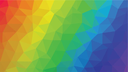rainbow  Low poly crystal background. Polygon design pattern. abstract irregular polygon background with a triangle pattern  - obrazy, fototapety, plakaty