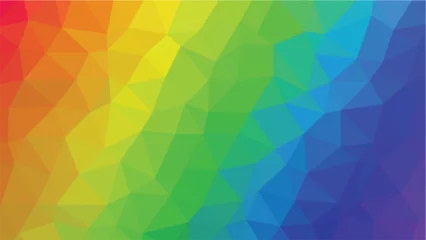 Foto op Aluminium rainbow  Low poly crystal background. Polygon design pattern. abstract irregular polygon background with a triangle pattern  © jaafar