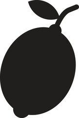 Black lemon icon isolated on white background . Lemon icon vector
