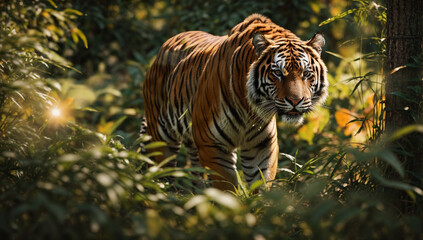 An image of a majestic Bengal Tiger in its natural habitat - AI Generative