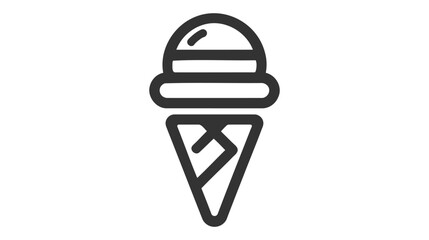 Ice cream icon sign symbol. Vector illustration on white background