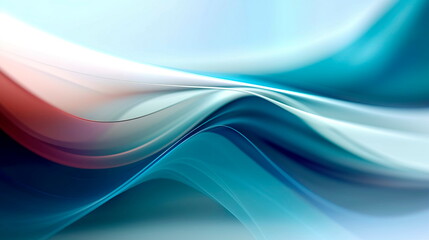 Naklejka premium Background with abstract curved lines and geometric shapes in motion . Generative AI