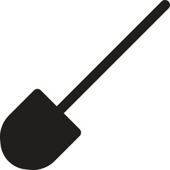 Shovel icon in simple style isolated on white background . Gardening vector illustration