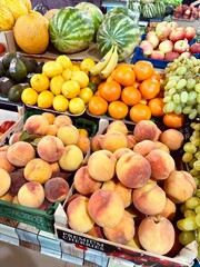 fruits and vegetables at the market