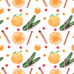 New year watercolor seamless pattern hand drawn The watercolor style will perfectly match your design.