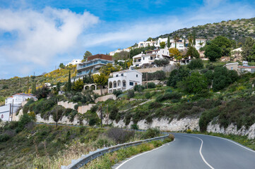 Tala, Cyprus - Road to the village in the mountains