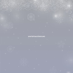 Fototapeta na wymiar White Snowy Winter Background Collection 