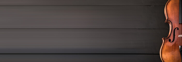 beautiful violin on wooden table © Daniel