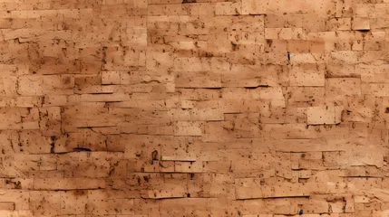 Fotobehang Soft organic look of cork wall texture, seamless texture © Viktoria