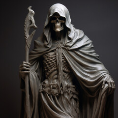 statue of a skeleton of death