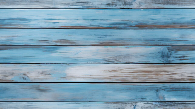 Worn blue painted wood, beach house aesthetic, seamless texture