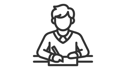 Student Icon - Vector illustration on white background