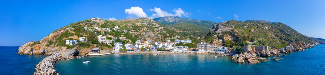 Fototapeta na wymiar Therma village on Ikaria island with thermal springs, Greece.