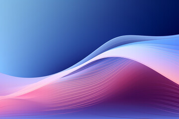 3D abstract linear waves, on purple and blue background design, background banner or header, magewave, flowing forms