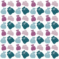 Obraz premium bags with gifts, holiday gift bags, New Year and Christmas gifts in bags, holiday, fun, snowflakes