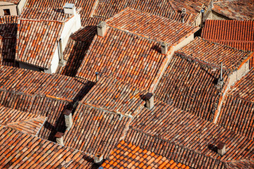 Roof tops in small village.