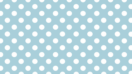 Blue seamless and white polka dots pattern