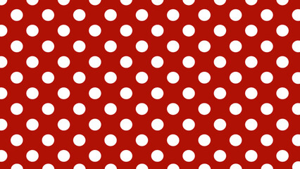 Red seamless and white polka dots pattern