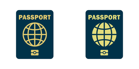 Passport icon isolated on a white background. Vector illustration