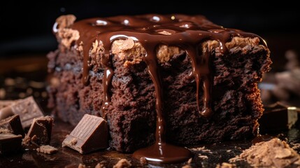 Сhocolate cake brownie dessert bakery wallpaper background