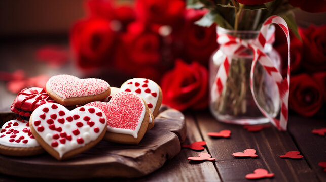 Background Images for Valentine’s Day with Heart Shaped Cookies