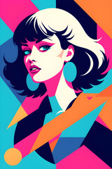 design a retro style poster inspired by the 80s or 90s aesthetic generative ai