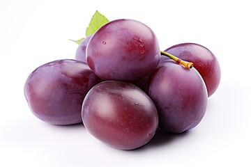 Close-up of Juicy and Sweet Organic Plums: A Healthy Summer Snack