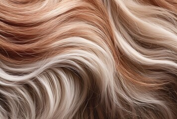 Fototapeta premium a horse's hair up close, light white and light red, hard-edge color field, dotted