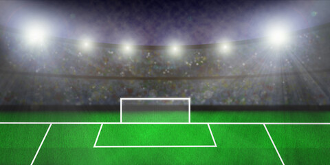Grafik eines Fußballstadions als Hintergrund für individuelle Anpassungen rund um das Thema Fussball - obrazy, fototapety, plakaty