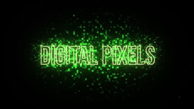 Digital Gaming Pixel Text Title Intro